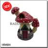 Funny Hookahs Unique 7" 3D Mushroom Shaped Heady Glass Bong Wax Dab Rig Handmade With Herb Bowl Bong China glass water pipe factory