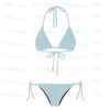 Litery Design damskie bikini Vintgae Halter Split stroje kąpielowe seksowne letnie stroje kąpielowe damskie seksowny wyściełany strój kąpielowy na wakacje na plaży