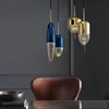 Pendellampor modern fisk flytande ljus nordiska design vatten droppar glas hängande lampa restaurang diy dekor led belysning fixturesspendant