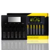 Liitokala LII-S6 Batteriladdare 6-slot Auto-Polaritet Detekterar för 3.2V 3.7V 18650 26650 21700 18500 AA AAA-batterier