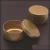 Garrafas Jarros Newsmall Tin Box Latas redondas de ouro podem esvaziar as caixas de armazenamento de tablets de chá de chá étnico de estilo vela
