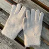 Fünf Finger Handschuhe Paar Winter Vollfinger süße Plüsch warme Reitfäden Mädchen Frauen weibliche Mode flauschige Fäustlingefive