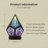 TROE HOLLOW LED Projection Night Lamp Bohemian Colorful Projector Desk Lamp Hushåll Heminredning Holiday Atmosphere Lighting H220423