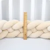 4 Stränge Geflecht Babybett Stoßstange Knoten Bett Stoßstange Kinderzimmer Wiege Baby Bettwäsche Zimmer Dekor Krippe Schutz 12 cm und 15 cm Höhe 220526