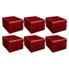 Titta på lådor Fall 6 Pack Wood Box Luxury Wristwatch Collection Premium Wood Wine Red Color Home Travel Showcase