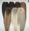 Nuovi pezzi di capelli umani in stock Mini piccoli topper mono base per la perdita dei capelli che si assottigliano nelle donne