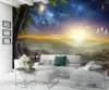 bolvormige ruimte 3D behang muurschildering Papier Peint Muurkorsters 3D-foto voor woonkamer slaapkamer tv achtergrond wallpapers home decor hoge kwaliteit sticker