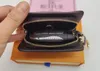 New Classic Designer Letter Wallet Keychain Bag Keyring Fashion Purse Pendant Car Chain Charm Brown Flower box LA62631VW5C