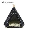 JORMEL Pet Tente Lit Chien Tipi Chat Jouet Maison Portable Lavable Étoile Motif Mode Contenir Tapis Y200330