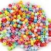 100pcs/Lot Square Block Candy Color DIY Bead Loose Bead for Jewelry Bracelets Necklace Making Accessiroes Crafts acrylic heads