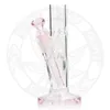 10 inches Hello Pink KT bong hookah beaker glass Bongs Straight tube smoking water pipe dab rig shisha for gifts