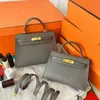 حقائب اليد Kellies 2023 Women Herms مصمم يدي Crossbody حقيبة حقيبة الجيل الثاني Mini Leathereoc T40Z