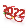 キラキラクリスマスメガネ装飾2022ホリデーガラスフレームクリスマスホームデコレーションギフトSN4400