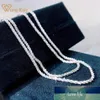 Wong Rain 925 Sterling Silver Created Moissanite Fashion Luxury White Gold Unisex Couple Chain Necklace Fine Jewelry Whole Cha262Q