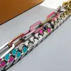 Nuevo color Hip Hop Collar de cadena de diamantes Collares para hombre Joyería de alta calidad con caja 87