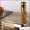 Matlagningsredskap kök verktyg kök matsal hem trädgård 100 ml cylindrisk form glas oljepanna tom pläterad guld sier spray flaska p