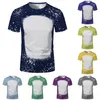 Men Outdoor T shirts Sublimation Bleached Shirts Cotton Feel Thermal Transfer Blank Bleach Shirt Bleached Polyester