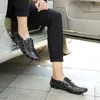 Moda Loafer'lar Erkekler Timsah Desen Toka PU Lüks El Yapımı Tasarımcı Rahat Ayakkabı Rahat Tembel Sürüş Büyük Boy 38-46 Sıcak