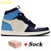 Jumpman University Blue 1 1s 하이 농구화 남성 여성 Pollen Fragment Bred Patent Unc Hyper Royal OFF DARK MOCHA UNC 화이트 시카고 브랜드 트레이너