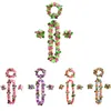 4 pezzi/set vestito operato collana di ghirlande di fiori hawaiani artificiali festa Hawaii spiaggia fiori divertenti decorazioni per feste fai da te