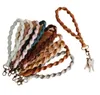 Macrame Polslet Keychains Pols Lanyard Riem slijtage Bracelet Assorted Color Macrames gevlochten sleutelringen