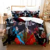 Jujutsu Kaisen Kinder-Bettwäsche-Sets, japanischer Anime, 3D-bedruckter Bettbezug, Einzel-, Doppel-, Queen-Size- und King-Size-Bettwäsche für Jungen und Teenager