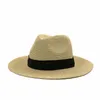 Sparsil Women Paper Straw Panama Hats szerokie grzbiet letnia plażowa czapki upf uv chronić Jazz Sun Hat Men Fedoras Cap Chapeu 220506