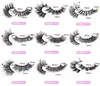 8D vlinder valse wimpers kerstkleur overdreven valse wimper vrouwen sexy party lash make-up extensie