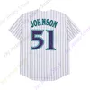 Randy Johnson Jersey Vintage 2001 WS 1999 Turn Back Pinstripe Retirement Hall of Fame Patch Vintage Black Mesh Navy White Expos Blue Size Adand