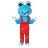 Costume de mascotte de grenouille d'Halloween, personnage de thème animé de dessin animé de haute qualité, taille adulte, costume de publicité extérieure de Noël