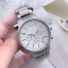 2024New luxury mens watches All Dials Working Quartz Watch high quality Top Brand Chronograph clock Steel belt fashion montre de luxe Six needle work wholesale