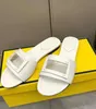 Luxe Zomer Baguette Wide-Band Slides Sandalen Schoenen Flip Flop Casual Walking Slipper Dames Party Bruiloft Dame Dia EU35-42, doos