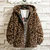 Otoño suave leopardo chaqueta hombres cremallera sudaderas con capucha abrigo moda causal calle ropa exterior suelta rompevientos ropa masculina mujer 220808