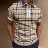 Zip Polo Shirt Men's Cotton Short Sleeve T-Shirt High Quality Slim Fit Casual Golf Polo 220608
