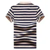 Men's Polos Summer Men Stripe Shirt Short Sleeve Original Casual Fashion T Breathable Cotton Tennis High Quality TopsMen's Men'sMen's Bles22