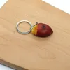 Simulering Vegetabilisk nyckelring pendelle Party Favor Strawberry Orange Fruit Keychains Creative Gift Key Chain Keyring