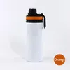 Sublimación Nuevo vaso de aluminio de 20 oz Botella deportiva Botellas de agua con tapas de mango por Express 0512