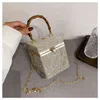 Abendtaschen Diamant Acryl Box Party Clutch Abendtasche für Frauen Bambus Griff Geldbörsen und Handtaschen Designer weibliche Kette Umhängetasche 220402