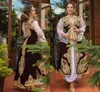 vestidos de noite de roupa de Burgny 2022 Tradicional Kosovo Albaniano Caftan Tunisian Gold Lace Applique Robe Vestidos de baile