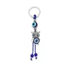 Animal Butterfly Turtle Elephant Evil Eyes Keychain Key Chain Glass Blue Eye Pendant Ornament Key Ring