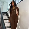 Sylph Autumn Winter Female Clothing Solid Song Sleeve Zipper Jumpsuits Skinny Sexy Streetwear Rompers Fashion Women's Jumpsuit W220427