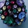 Brincho de cristal colorido shinestone cortina doces acessórios de jóias geometria Brincos de geometria para mulheres