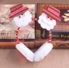 Imprezy HATS HATS ŚWIĘTE EARMUFFS Zimowe ucho trzymaj ciepłe bawełniane mufki ucha 3d Santa Snowman Renideer Printed Holiday Sn4760