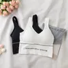 Sexiga kvinnor Crop Top Summer Honey Letter Brodery Strap Tank Tops Croped Feminino Ladies Elastic Shirt Vest Camisole 220607