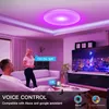 LED Sufit Lightions Mocowanie 12-calowe 30 W inteligentne światła sufitowe RGB Zmiana kolorów Bluetooth Wi-Fi Control 2700K-6500k Dimmable Sync z muzyką