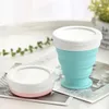 Drinkware Mugs Silicone Folding Travel Outdoor Portable Telescop Bowl Cup With Lid Tea Filter Straw Kettle Cup