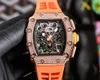 Hot Selling Brand Men Automatic Watch Fashion Casual Diamond Watches Men's 316l roestvrijstalen rosé goudklok