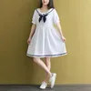 Conjuntos de ropa Vestido estilo marinero Traje de marinero Versión japonesa y coreana 2022 Estudiante universitaria Verano Ropa suelta de talla grande