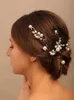 Kopfschmuck Perle Kristall Braut Haarnadeln Hochzeit Kopfbedeckungen Bräute Haarschmuck Luxus Party Prom Schmuck für Frauen Brautjungfer TiaraHeadpi