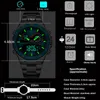 Fashion Mens sieht Edelstahl -Top -Marke Luxus Sport Digital Analog Blue Quartz Watch for Men Mann